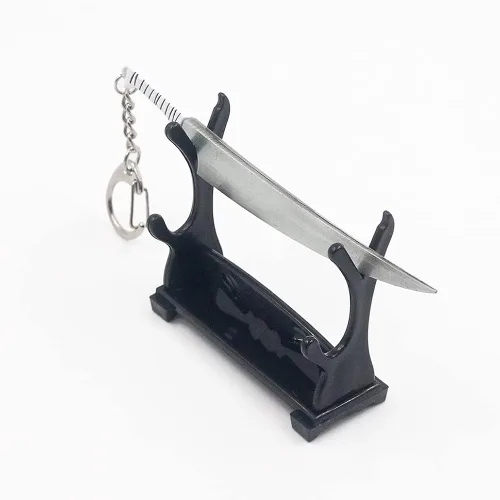Vista 5 de Ichigo Bankai - Llavero de espada Hojas dobles de Zangetsu y el verdadero regalo de anime Tensa Zangetsu para adolescentes, mujeres, hombres