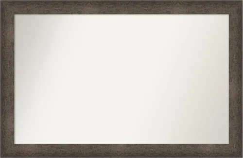 Vista 636 de Amanti Art Espejo de pared personalizado no biselado (25 x 25 pulgadas), marco de bronce acentuado, varios tamaños personalizados, espejo de baño