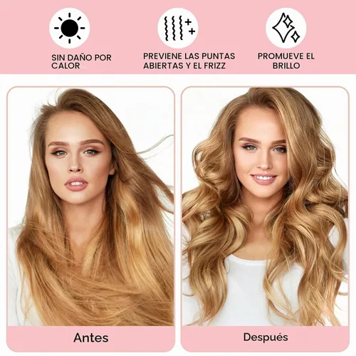 Vista 2 de Flylipu Diadema de Varilla Rizadora sin Calor, Mejorada de 60" Extra Larga, Rizadores de Cabello Suaves para Dormir, Rizos sin Calor para Niñas