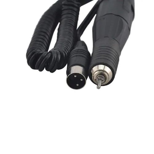 Vista 3 de Motor de maratón negro con mango de vástago de cable de 3 pines 35000 RPM
