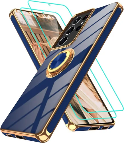 Vista 244 de Funda para Motorola Moto G 5G 2024: Funda Moto G Play 5G 2024 con 2 piezas de protectores de pantalla, soporte de anillo de rotación de 360°