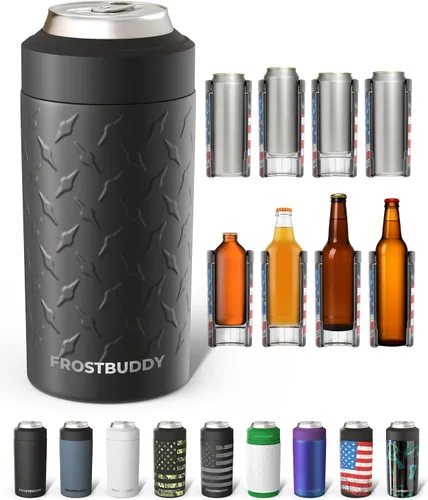 Vista 14 de Frost Buddy - Enfriador universal de latas, aislante de latas de acero Se adapta a latas delgadas de 12 onzas, 16 onzas, niños altos