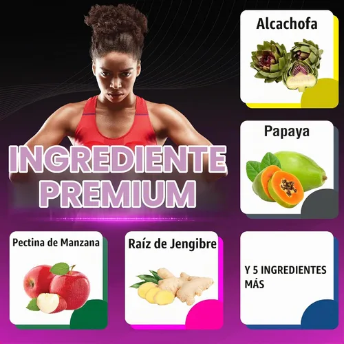 Vista 4 de Cápsulas de alcachofa con alcachofa, papaya, pectina de manzana y más - 90 cápsulas para 3 meses de suministro