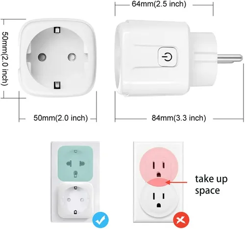 Vista 3 de 16A ZigBee Tuya WiFi UE para control remoto inalámbrico temporizador de control de voz enchufe eléctrico para Smart para la vida en el hogar Zigbee