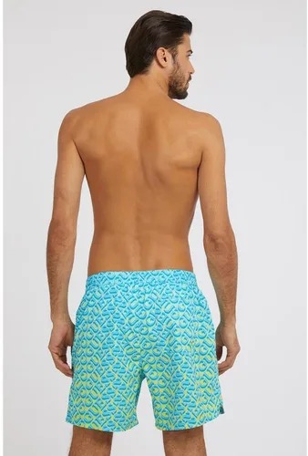 Vista 3 de GUESS Bañador Estándar Hombre Logo Medio AOP