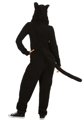 Vista 2 de Disfraz de Mono de Gato Negro para Adultos Multicolor