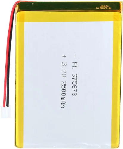 Vista 55 de Batería de 3.7V 200mAh 502025 Li-ion Li-Po recargable de iones de litio con conector de paso de 2P PH 0.079 in