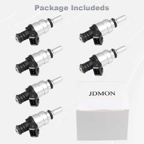Vista 8 de JDMON Inyectores de combustible de repuesto para BMW 320i 323i 325ci 325i 325xi 525i 528i X3 Z3 Z4 2.2L 2.5L 2.8L I6 1427240 1439800 FJ663 852-12172