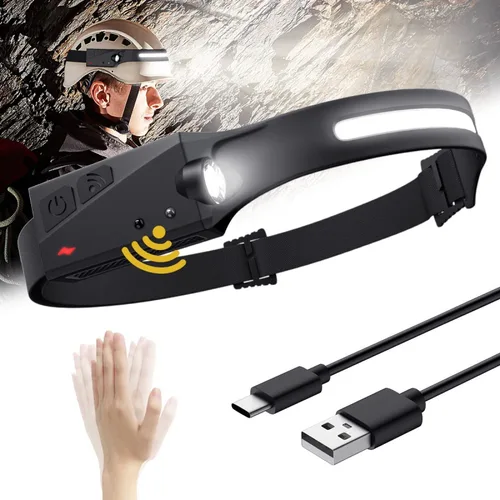 Vista 3 de LINTERNA FRONTAL SENSOR RECARGABLE