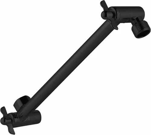 Vista 9 de Brazo de extensión de cabezal de ducha, brazo de ducha de latón macizo de 11 pulgadas con conexión universal a cabezales de ducha, fácilmente Níquel