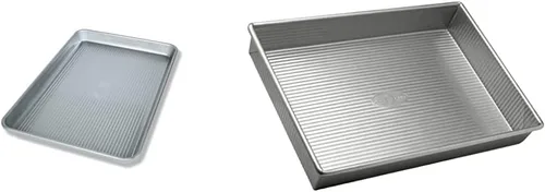 Vista 23 de USA Pan - Bandeja para hornear antiadherente de acero aluminizado para rollos de gelatina