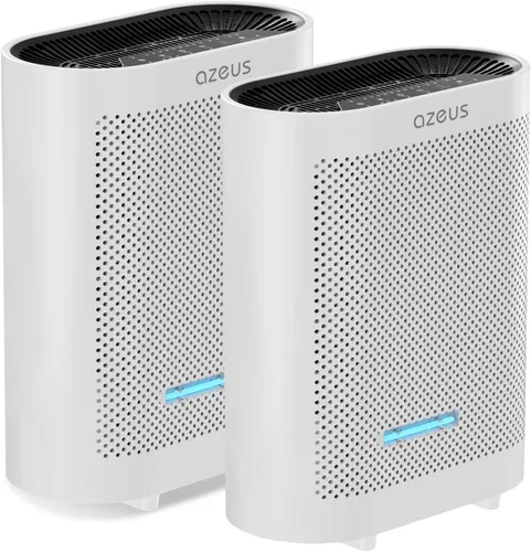 Vista 9 de Azeus FS32 True HEPA Purificador de aire para habitaciones grandes, blanco, alto CADR 400 m³/h, eliminación de caspa de mascotas de polvo de humo