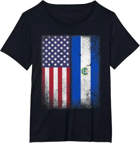 Vista 10 de Salvadoran American Flag El Salvador Salvadorean Salvadorian T-Shirt for Women Kids Men