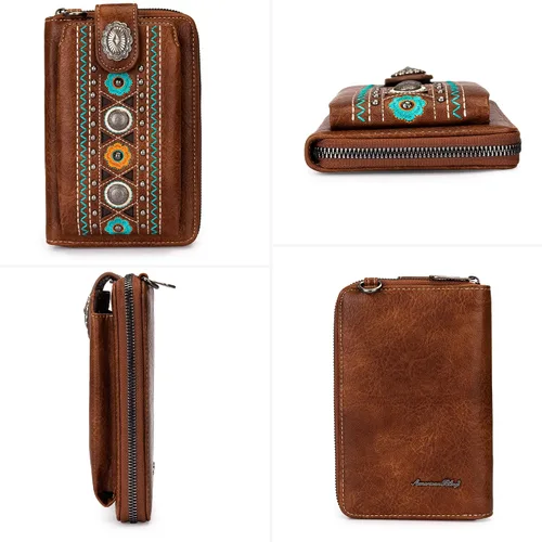 Vista 3 de Montana West Small Crossbody Cell Phone Purses for Women Western Cell Phone Wallet Bags Purses and Handbags with Coin Pocket