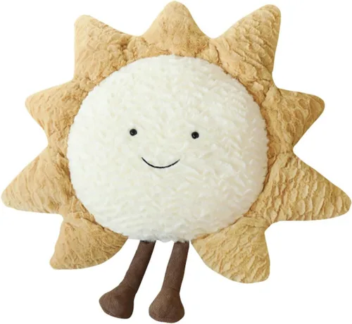 Vista 9 de Cómoda almohada de sol, estrellas, luna, cojín para sofá, precioso cojín (15.7 pulgadas, luna)