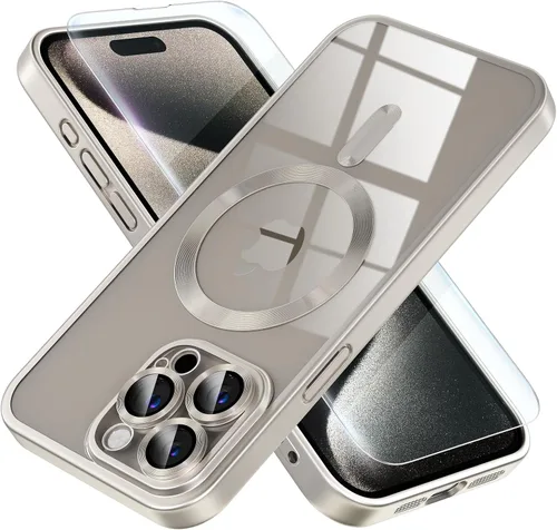 Vista 102 de Misea Funda magnética para iPhone 14 compatible con MagSafe [nunca amarillenta] [protección contra caídas de grado militar] protector completo