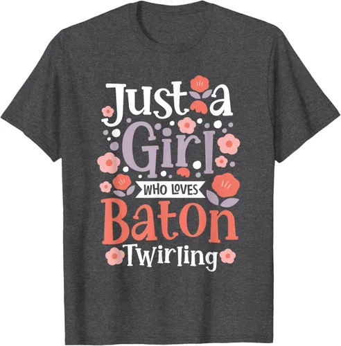 Vista 35 de A Girl Who Loves Baton Twirling - Camiseta de giro Majorette Twirler, Negro
