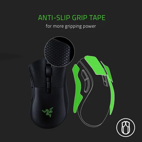Vista 6 de Razer DeathAdder v2 Mini mouse para videojuegos sensor óptico 8500K DPI Diseño ligero de 219oz Iluminación Chroma RGB 6 botones programables