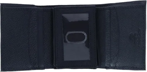 Vista 4 de CTM Billetera triple de cuero para hombre, Negro -, Trifold