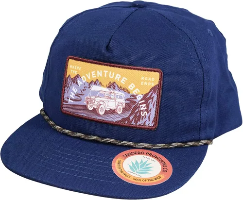 Vista 3 de Sendero Provisions Co. Where The Road Ends Adjustable Snapback Sombrero Azul