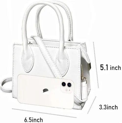 Vista 3 de Pequeñas bolsas cruzadas para mujer, de piel sintética, de moda, mini monederos y bolsos..