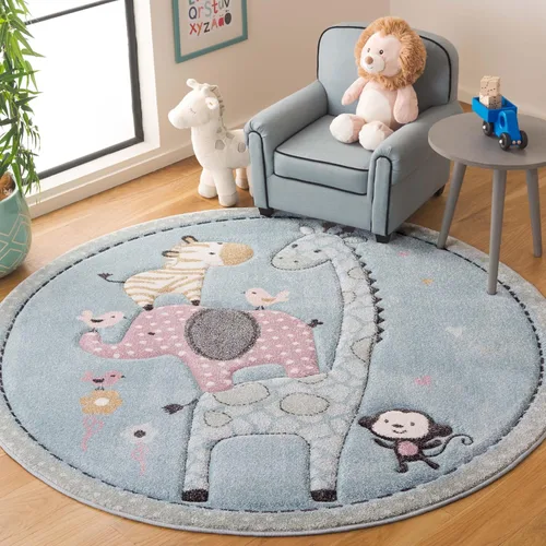 Vista 18 de SAFAVIEH Carousel Kids Collection - Alfombra decorativa de 2 x 3 pies, color marfil, diseño animal, no desprende pelusa y de fácil cuidado, ideal