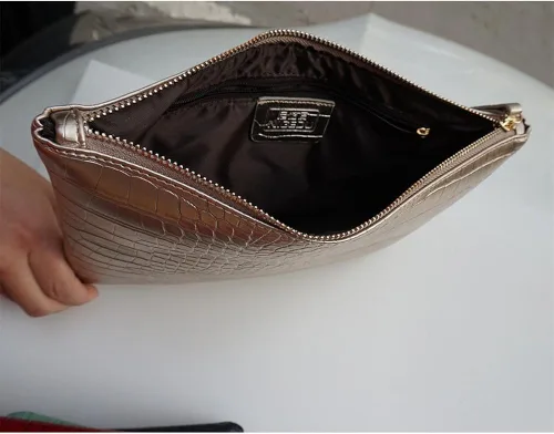 Vista 4 de NIGEDU - Bolso de piel sintética para mujer grano de cocodrilo