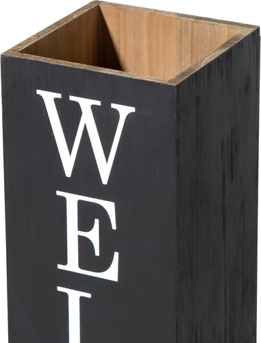 Vista 9 de Glitzhome Letrero de madera de bienvenida de 30 pulgadas de alto, rústico de doble cara en forma de caja "Welcome Home, Home" para decoración