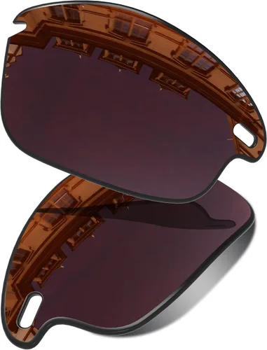 Vista 18 de Lenses Replacement for Oakley Fast Jacket OO9097 71mm Sunglass - Confirm Fit Scratch Resistant Abrigo de espejo negro polarizado