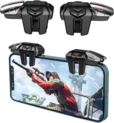 Vista 9 de Newseego for Mobile Game Controller Trigger, [Upgraded Version] Mobile Controllers Colorful Trigger Sensitive Shoot and Aim Button for Rules of