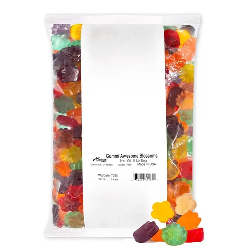 Vista 9 de Caramelos Albanese, anillos de manzana de goma, bolsa de 4.5 libras