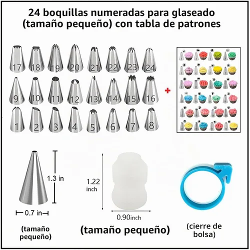 Vista 3 de ANSLYQA Kit de decoración de pasteles, 237 piezas de herramientas