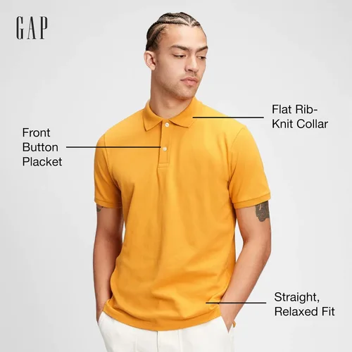 Vista 2 de GAP - Camisa tipo Polo de piqué elástico para hombre