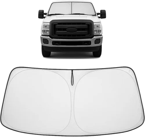 Vista 191 de Proadsy Parasol para parabrisas Rivian R1S 2022-2025 2026 de 4 capas plegable, protector de parasol frontal que bloquea los rayos UV, mantiene