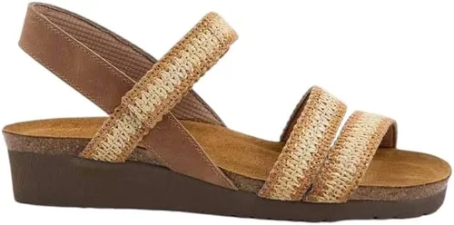 Vista 13 de Naot Kayla sandalia con taco de cuña para mujer Piel de lagarto beige