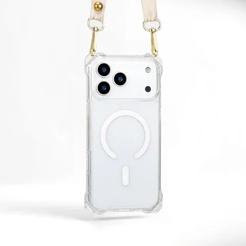 Vista 34 de Funda magnética para iPhone 13 Pro Max, con marco suave magnético transparente, parte trasera de PC, cubierta protectora contra golpes con cordón