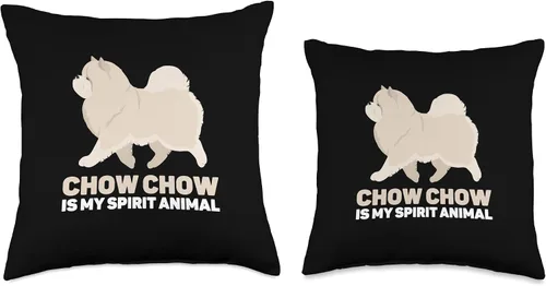Vista 3 de Cute Chow Chow Dog Lover Gift Chow is My Spirit - Almohada de animales, 16 x 16 pulgadas, multicolor