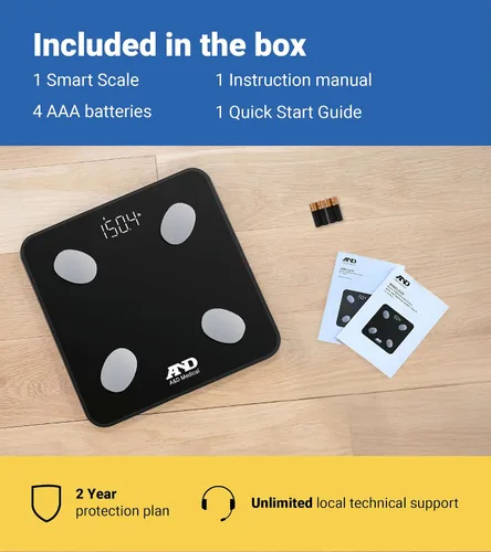 Vista 6 de A&D Medical Báscula inteligente para peso corporal, UC-450BLE, báscula de grasa corporal Bluetooth con IMC, composición corporal, báscula digital
