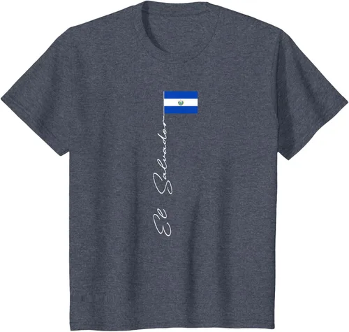 Vista 48 de Camiseta patriótica con bandera de El Salvador, Negro