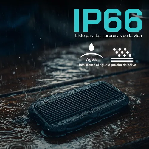 Vista 2 de Mercury SSD portátil externo 500GB 1000MB/s resistente a prueba de gotas de agua USB-C