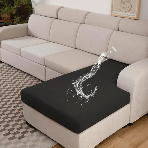 Vista 28 de Fundas de cojín impermeables para sofá, fundas de asiento de sofá, fundas de cojín individuales elásticas para sofá seccional, fundas protectoras