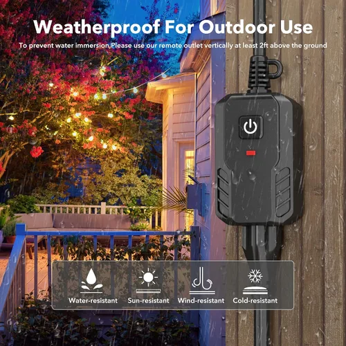 Vista 3 de BN-Link Interruptor de luz inalámbrico con control remoto para interiores
