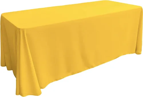 Vista 237 de LA Linen Mantel rectangular lavable de popelín de poliéster, resistente a las manchas y a las arrugas, cubierta de mesa 60x84, mantel de tela