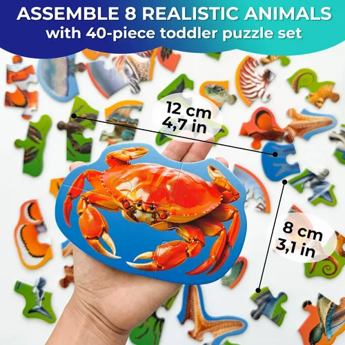 Vista 3 de Step Up Puzzles para niños de 3 a 5 años - Rompecabezas realistas para Océano