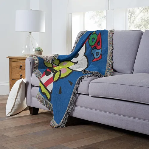 Vista 5 de Northwest Manta tejida para tapiz, 48 x 60 pulgadas, Keroppi Wave Keroppi