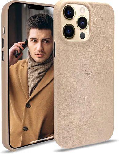 Vista 11 de Funda de piel auténtica, funda de piel antiarañazos de grano completo encerada con aceite, compatible con iPhone 12 Pro Max, a prueba de golpes