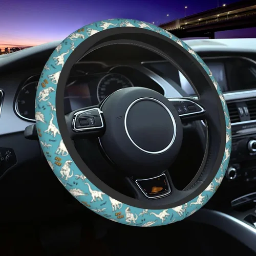 Vista 19 de Funda para Volante de Azulejos Mexicanos Coloridos Accesorios de Automóvil Lindos para Mujeres Niñas Femenino Universal 15 Pulgadas Neopreno