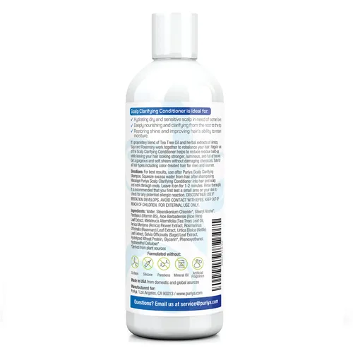 Vista 5 de Puriya Champú sin sulfato, acondicionador para el cabello con aceite de árbol de té y gel de baño para hombres y mujeres, juego de baño 3 en 1