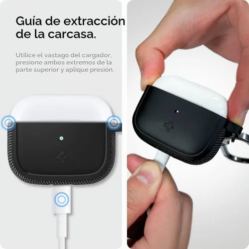 Vista 6 de Spigen Armadura resistente diseñada para AirPods 3 (2021)