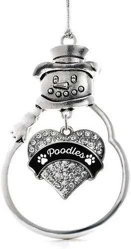 Vista 131 de Colgante de plata con diseño de Detroit con forma de corazón y muñeco de nieve con circonitas cúbicas